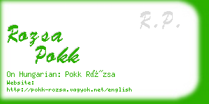 rozsa pokk business card
